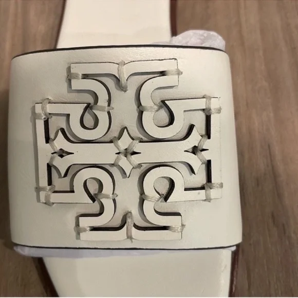 Tory Burch Ines Leather Slide Ivory s9 - Picture 5 of 8